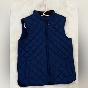 Class Club- Kids Blue Quilted Vest 6/7y